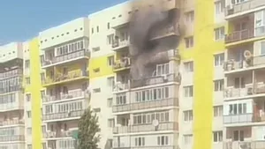 Пожар в ЖК “Асыл Арман“в Алматинской области попал на видео