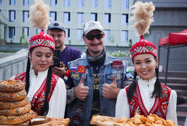 International motorcycle expedition Road of Nomads arrives in Osh