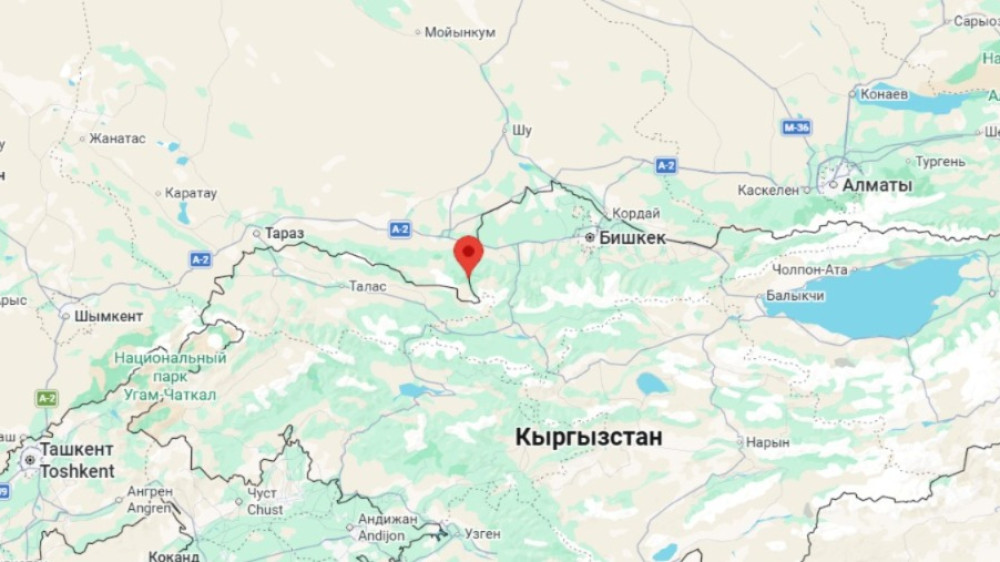 Землетрясение произошло на границе Казахстана и Кыргызстана