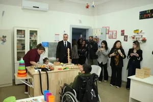 Организован медиатур в Габалинский детский реабилитационный центр