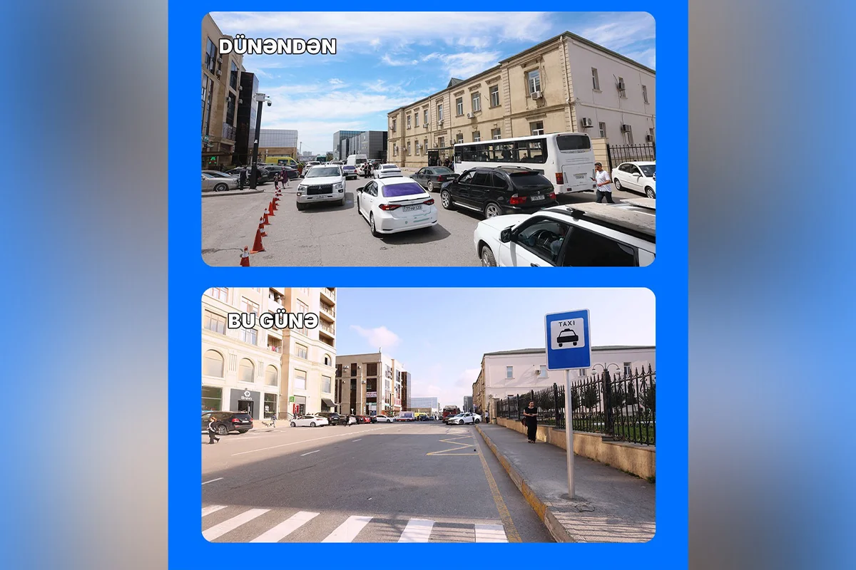 Перед Сабунчинским медцентром созданы бесплатные парковочные места