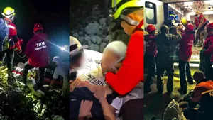 Мужчина упал с обрыва в горах Алматы - видео спасения