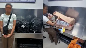 Иностранку задержали в аэропорту Алматы с двумя мешками марихуаны в багаже