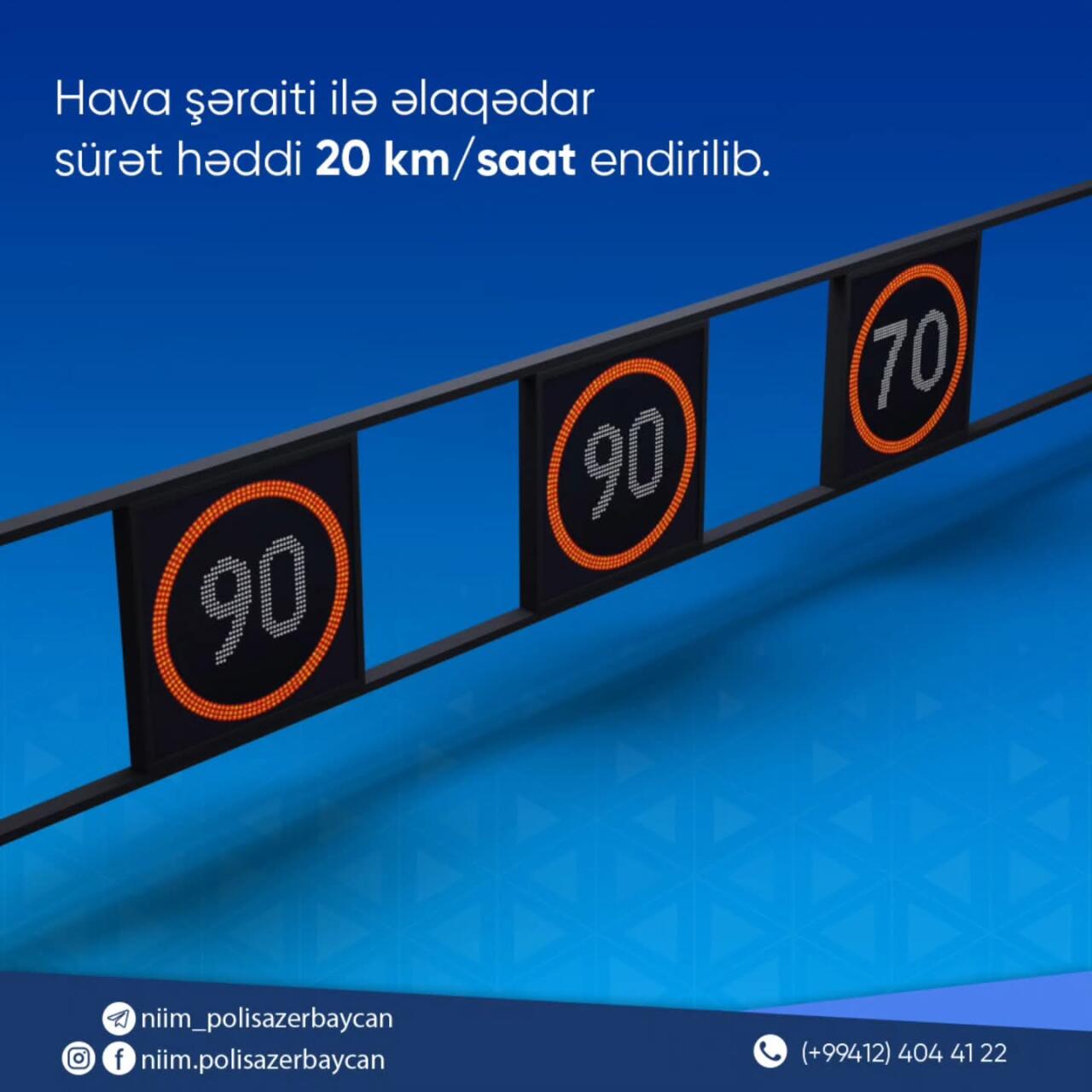 Zığ dairəsi-Hava Limanı yolunda sürət həddi endirildi