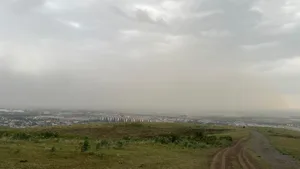 В Алматы поднялся сильный ветер